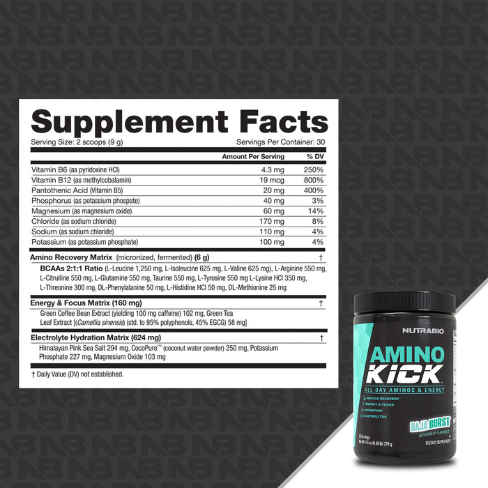 Amino Kick EAAs + Natural Caffeine + Hydration