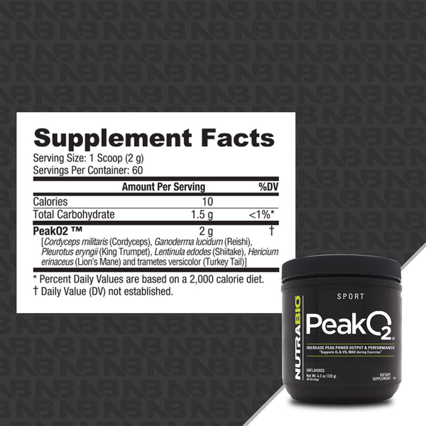NutraBio Peak02 60 Serv.