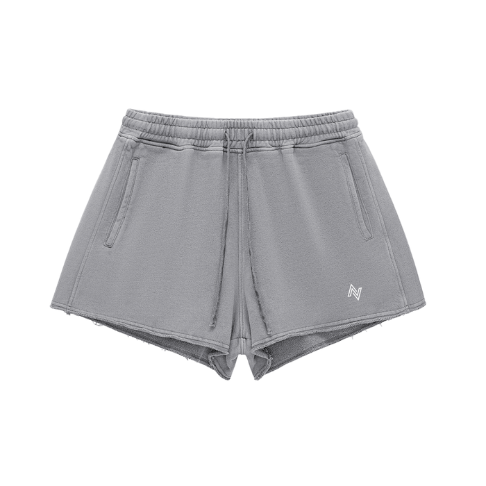 Women's Active Washed Raw Edge Shorts