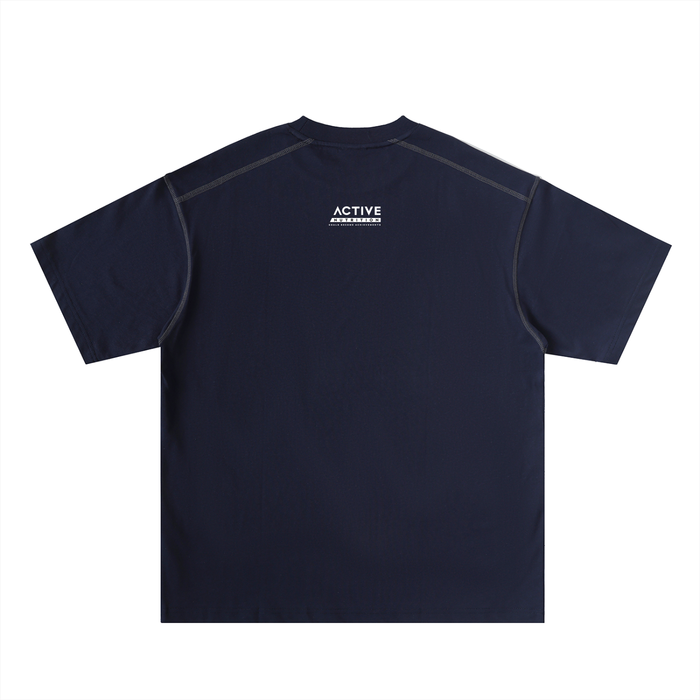 Active Contrast Stitch Oversized Tee