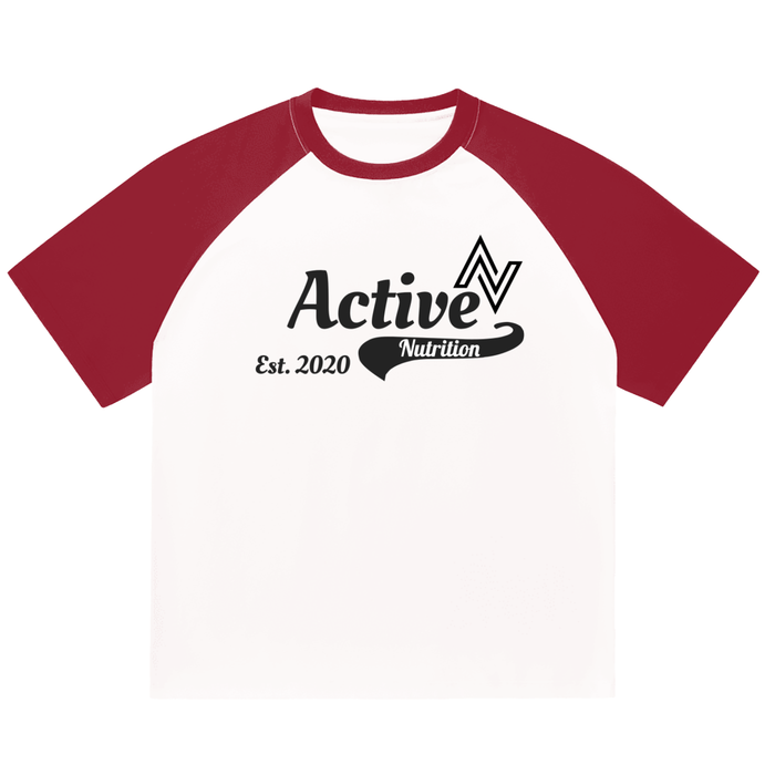 Active Raglan Performance Tee – Color-Blocked Baseball Style