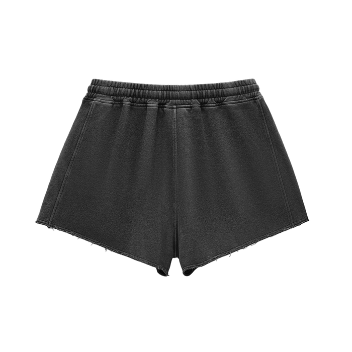 Women's Active Washed Raw Edge Shorts