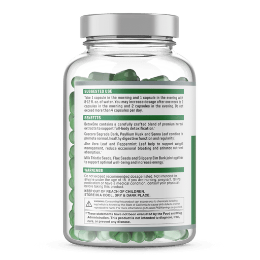 Detox One supplement bottle – natural cleanse support”