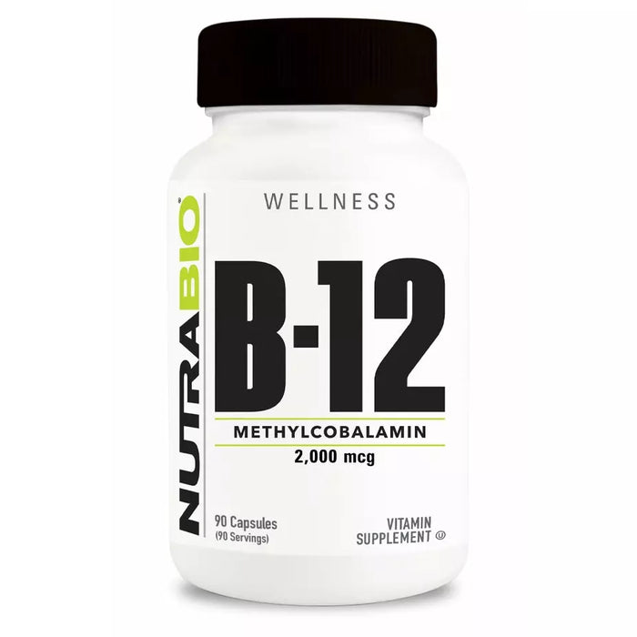 NutraBio Methyl B-12 (2000mcg) - 90 Vegetable Capsules