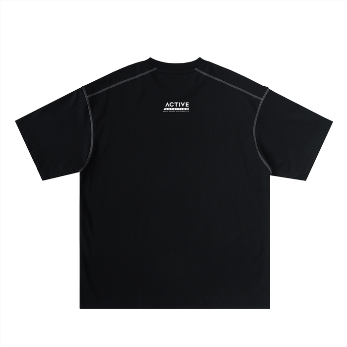 Active Contrast Stitch Oversized Tee