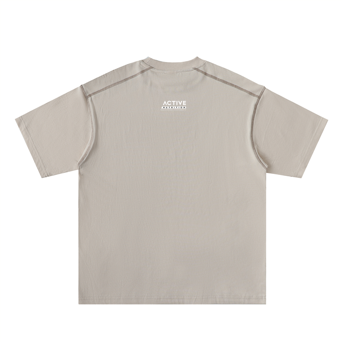 Active Contrast Stitch Oversized Tee