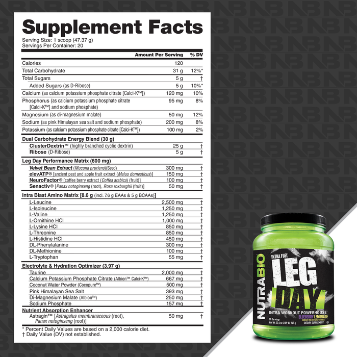 NutraBio Leg Day