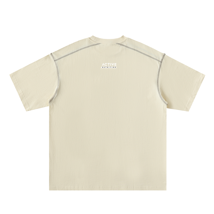Active Contrast Stitch Oversized Tee