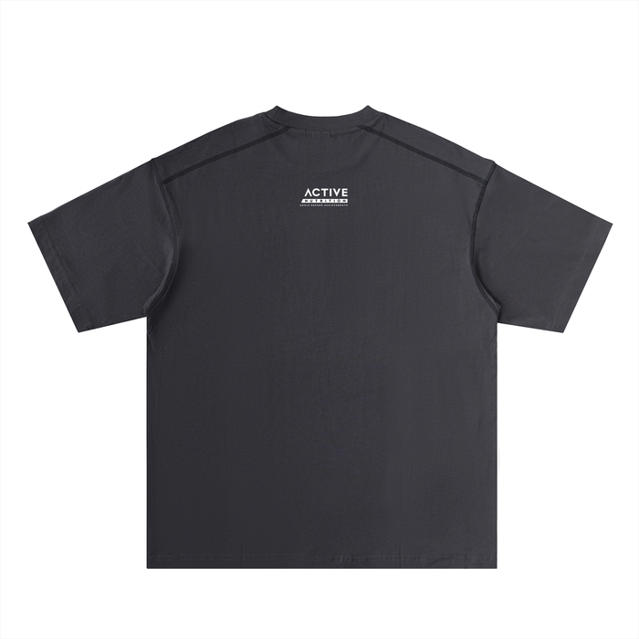 Active Contrast Stitch Oversized Tee